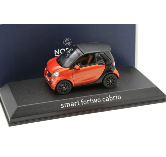 Модель автомобіля SMART Fortwo Cabrio (A453) Black/Orange by Norev