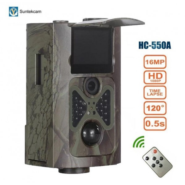 Фотоловушка Suntek HC 550A 2" дисплей, 25м, обзор 120°, датчик движения, ночная съемка, защита IP54. - изображение 1