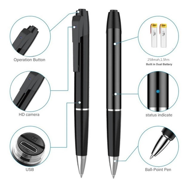 Мини видеокамера - ручка с потайной камерой, микрофоном, картой памяти 64 Gb W8 VIDEO SHOOTING PEN HD 1080P - изображение 3