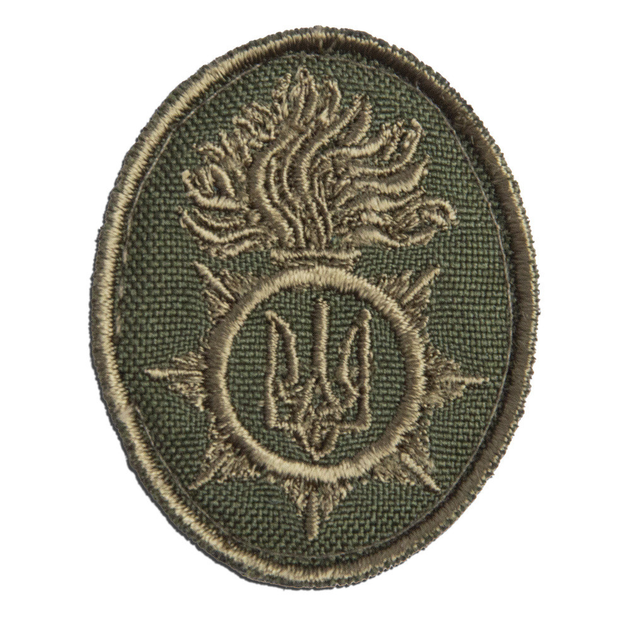 Шеврон на липучке кокарда Національної Гвардії України 3,5х4,5 см - зображення 1