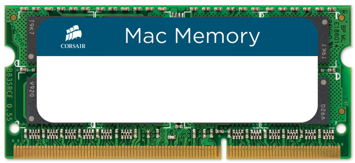 Оперативна пам'ять Corsair SODIMM DDR3-1066 4096MB PC3-8500 Mac Memory (CMSA4GX3M1A1066C7) - зображення 2