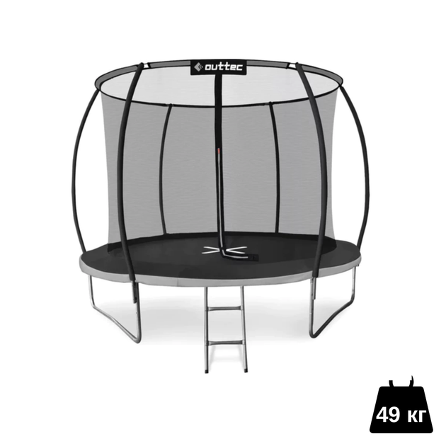 Батут Outtec Premium 10ft (312см) черно-серый с внутренней сеткой - Фото 3 Батут Outtec Premium 10ft (312см) черно-серый с внутренней сеткой - изображение 3