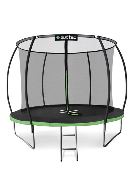Батут Outtec Premium 8ft (252см) черно-зеленый с внутренней сеткой - Фото 1 Батут Outtec Premium 8ft (252см) черно-зеленый с внутренней сеткой - изображение 1