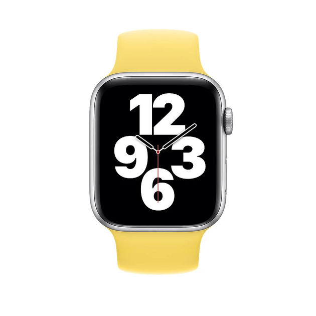 Силиконовый монобраслет для Apple Watch 42/44/45/49 mm 170 mm Желтый - изображение 2