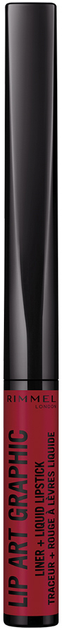 Рідка помада для губ Rimmel Lip Art Graphic 2-в-1 550 з лайнером 1.8 мл (3614227448735) - зображення 1