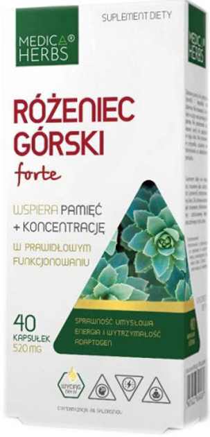 Medica Herbs Różeniec Górski Forte 40 kapsułek (5903968202262) - obraz 1