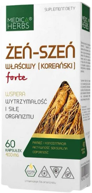 Medica Herbs Żeń-Szeń Właściwy (Koerański) Forte (5903968202347) - obraz 1