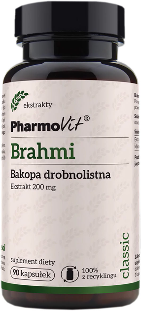 Харчова добавка Pharmovit Брахмі Екстракт 90 капсул (5902811231039) - зображення 1