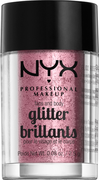 Brokat NYX Professional Makeup Face & Body Glitter 02 Rose 2,5 g (0800897846749) - obraz 1