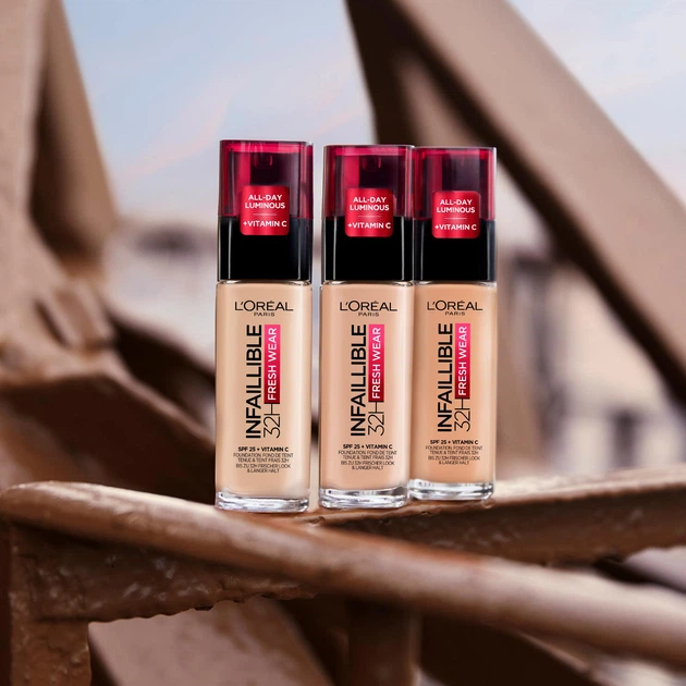 Тональний крем L'Oreal Paris Infaillible Fresh Wear Spf25 130 True Beige 30 мл (3600523614417) - зображення 7