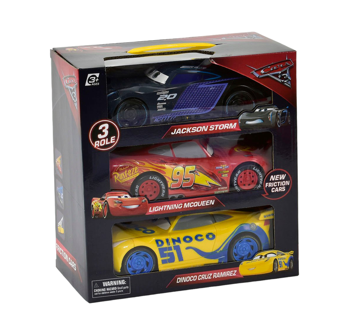 Набор машинок Тачки Cars 3 шт - Джексон Шторм, Молния Макквин и