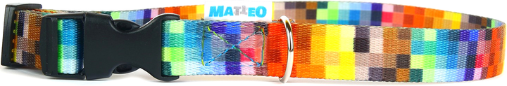 Obroża dla psa MATTEO klamra plastikowa 20 mm 30-55 cm Piksele (DLPMT1SOS0017) - obraz 2