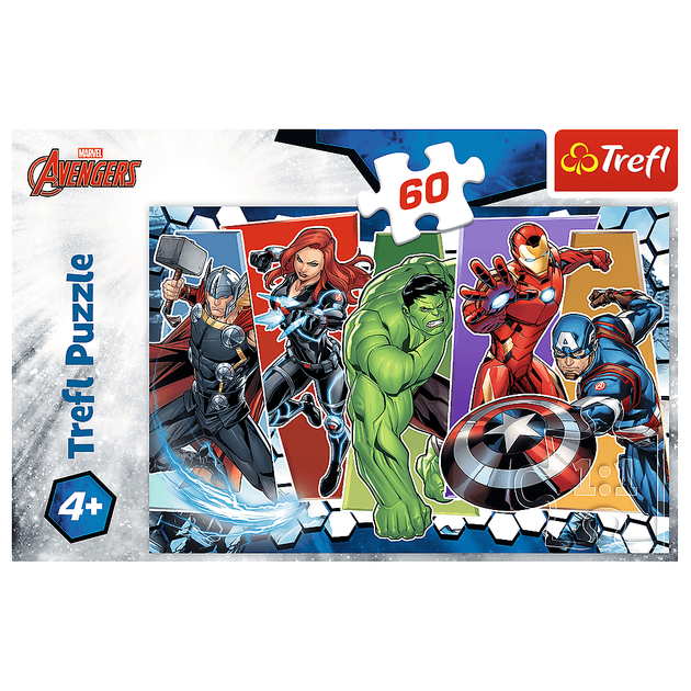 Дитячі пазли "Непероможні месники Marvel" Trefl 60 елементів 17357 - зображення 3
