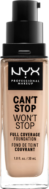 Podkład w płynie NYX Professional Makeup Can\'t Stop Won\'t Stop 24-Hour Foundation 06 Vanilla 30 ml (800897157210) - obraz 2