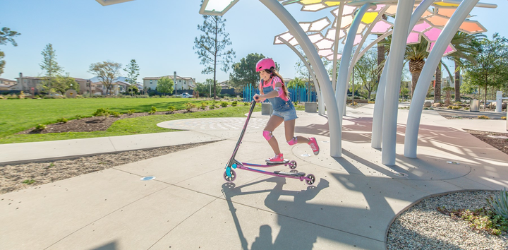 Hulajnoga dziecięca Yvolution Fliker Air A3 Fioletowo-niebieska (816661026927) - obraz 9