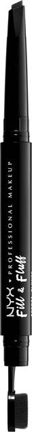 Олівець-помада для брів NYX Professional Makeup Fill & Fluff Eybrw Pmd Pncl 08 Black 0.2 г (800897188085) - зображення 1