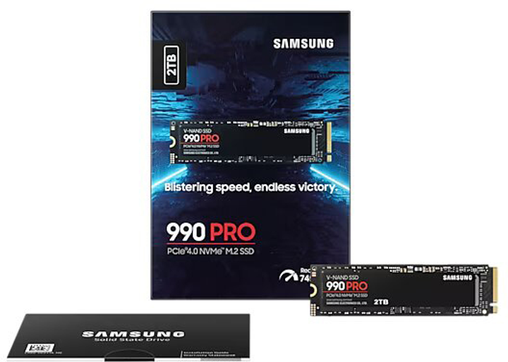 SSD диск Samsung 990 Pro 2TB M.2 PCIe 4.0 x4 NVMe 2.0 V-NAND 3bit MLC (MZ-V9P2T0BW) - изображение 8