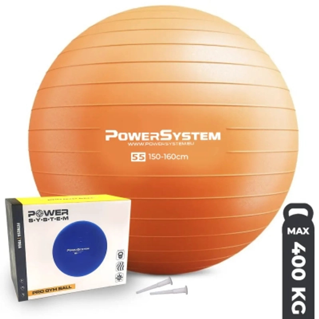 Мяч для фитнеса Power System PS-4011 Pro Gymball 55 см Orange (PS-4011 ...