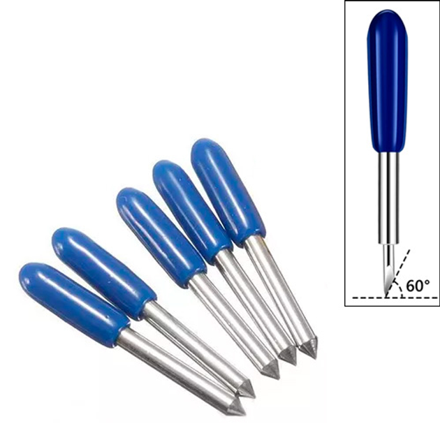 Сменный нож для плоттера 60град, 10шт, вольфрамовая сталь, синий - изображение 2