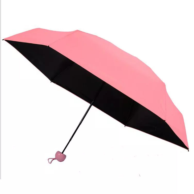 Мини портативный зонт в футляре капсуле UFT механический Pink (UFTU1Pink) 