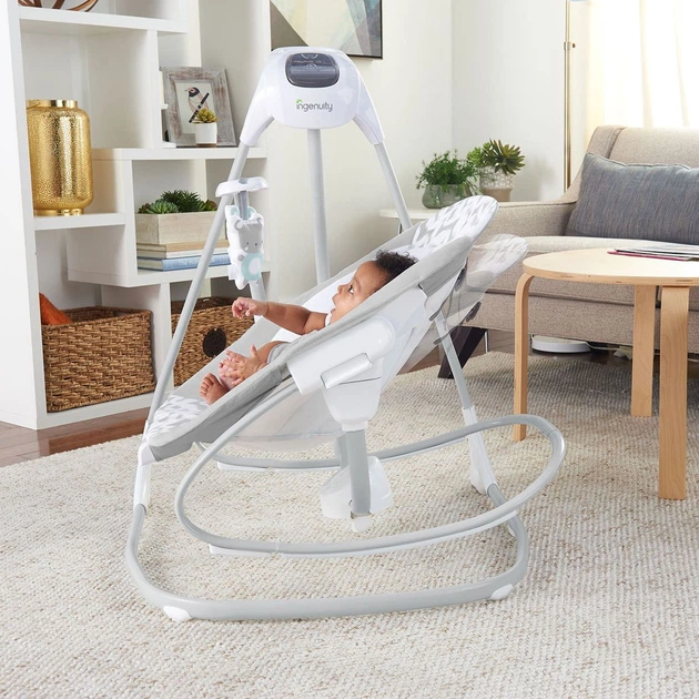 Huśtawka-leżaczek 2 w 1 Ingenuity SimpleComfort (11791) (074451117914) - obraz 8