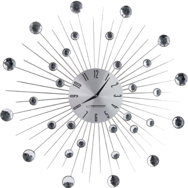 Zegar ścienny Esperanza Boston EHC002 Srebrzysty (5901299929209) - obraz 1