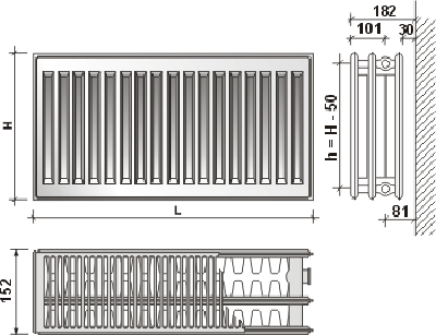 Стальной панельный радиатор PURMO Compact 33 500x1200 - изображение 2