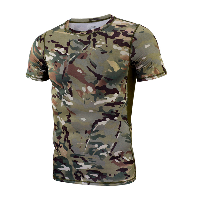 Тактическая футболка с коротким рукавом Lesko A159 Camouflage CP M - изображение 1