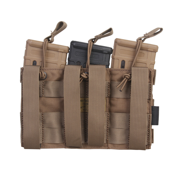 Тройной подсумок Emerson Modular Triple Open Top Magazine Pouch для магазина M4/М16 Койот 2000000116624 - изображение 2