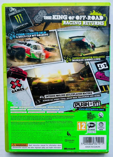 ROZETKA » Colin McRAE DIRT-2, Б/У, английская версия - диск для Xbox ...