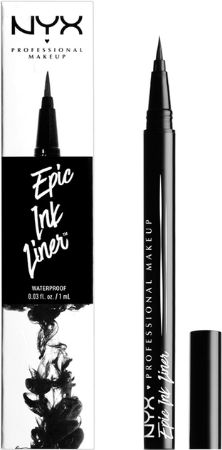 Лайнер NYX Professional Makeup Epic Ink Lnr 01 Black 1 мл (800897085605) - зображення 1
