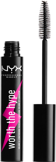 NYX Professional Makeup Worth The Hype Mascara 01 Black 7 ml (800897140250) - obraz 2
