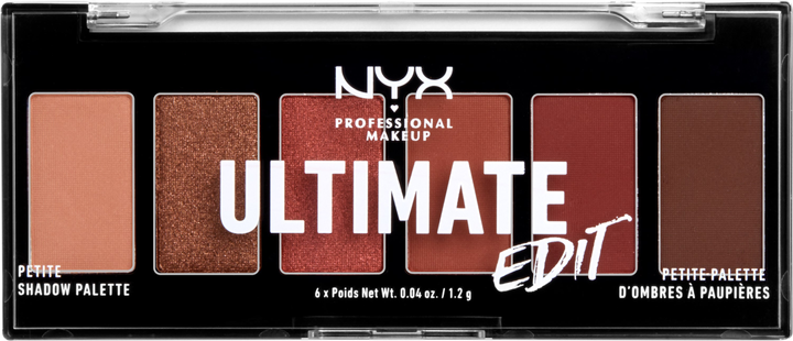 Paleta cieni do powiek NYX Professional Makeup Ultimate Edit Pet Shdw Pal 01 Ciepłe Neutralne 6 X 1.2 g (800897182571) - obraz 1