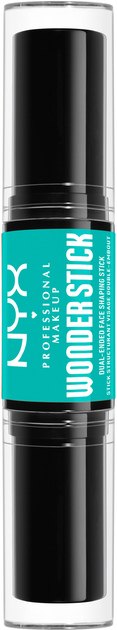 Стік для контурингу обличчя NYX Professional Makeup Wonder Stick Highlight & Contour двосторонній 03 light medium 2х4 г (0800897100032) - зображення 3