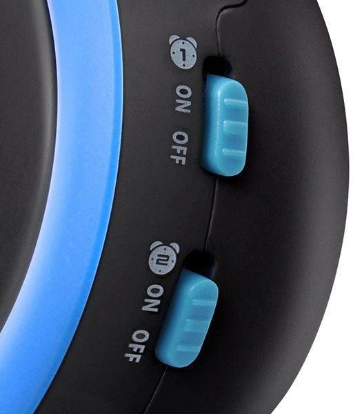 Настільний годинник з будильником Gotie GBE-300N Blue/Black - зображення 5