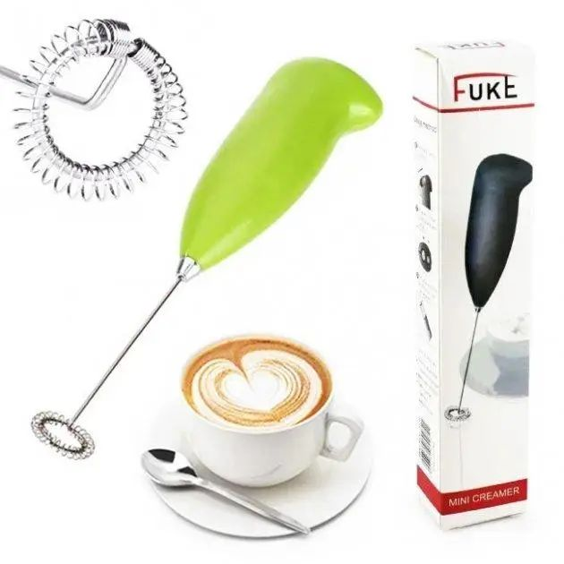 Капучинатор миксер для сливок Fuke coffie mixer миксер для молока Салатовый - изображение 1