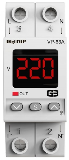 Реле напруги DigiTOP VP-63A M2R - зображення 2