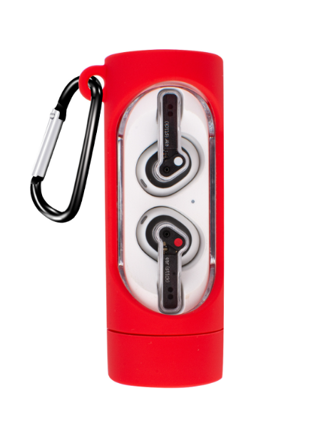 Чохол-накладка DK Silicone Candy Friendly з карабіном для Nothing Ear Stick (red) - Фото 1 Чохол-накладка DK Silicone Candy Friendly з карабіном для Nothing Ear Stick (red) - зображення 1
