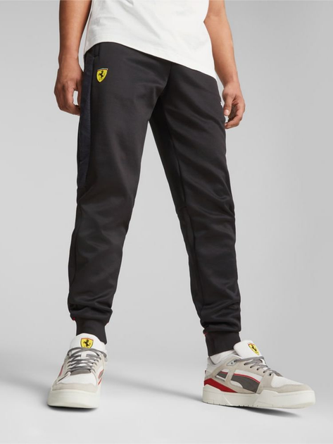 Puma black clearance polyester lycra trackpants