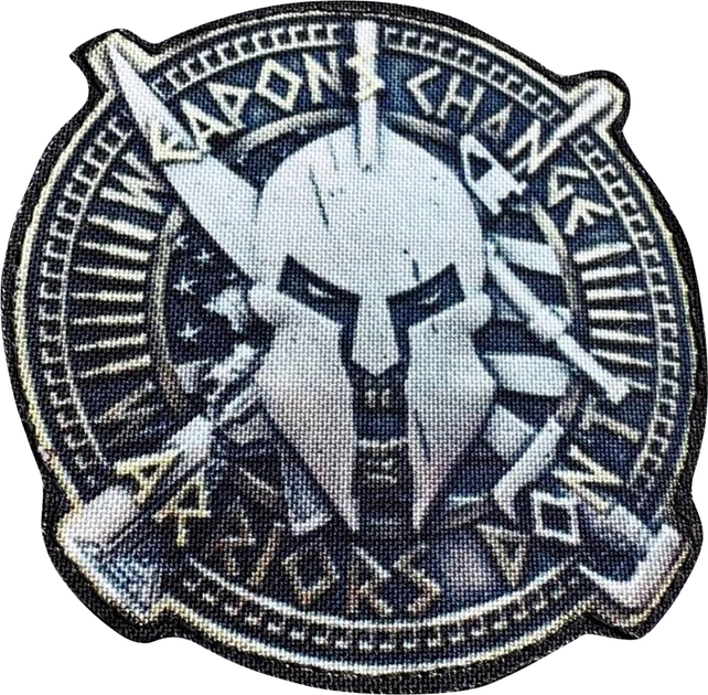 Военный шеврон Shevron.patch 8 см Серый (21-568-9900) - изображение 1