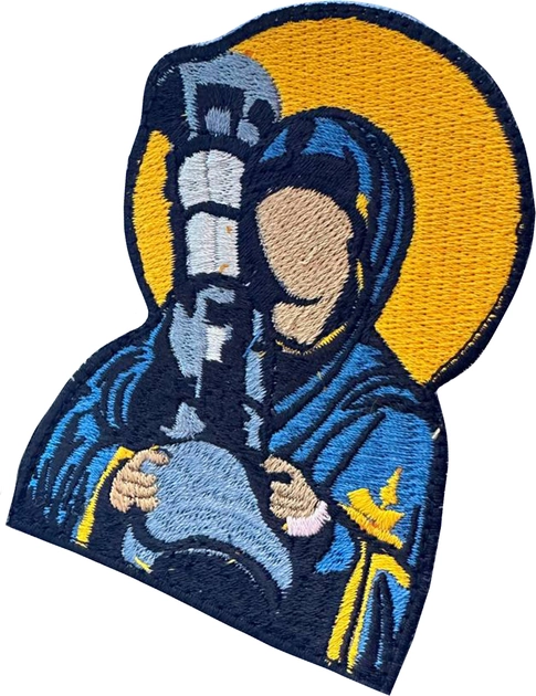 Военный шеврон Shevron.patch 8.5 x 6.5 см Сине-желтый (25-568-9900) - изображение 1