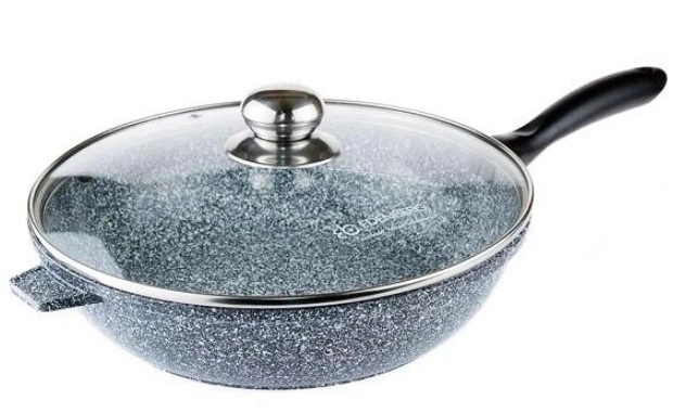 Сковорода глибока Edenberg EB-8022 3.3 л гранітне покриття зі скляною кришкою 28 см - зображення 1