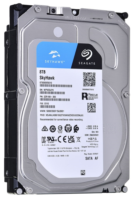 Жесткий диск Seagate SkyHawk 8TB 5400rpm 256MB ST8000VX010