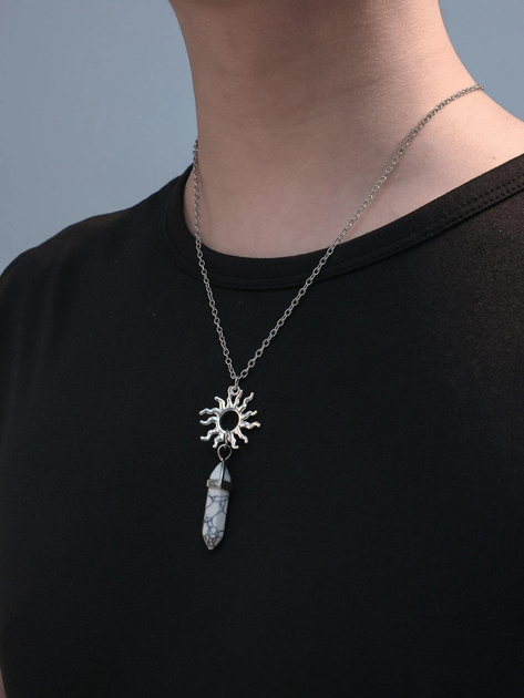 Парные подвески Солнце и Луна с шестигранными камнями от продавца: Good ...