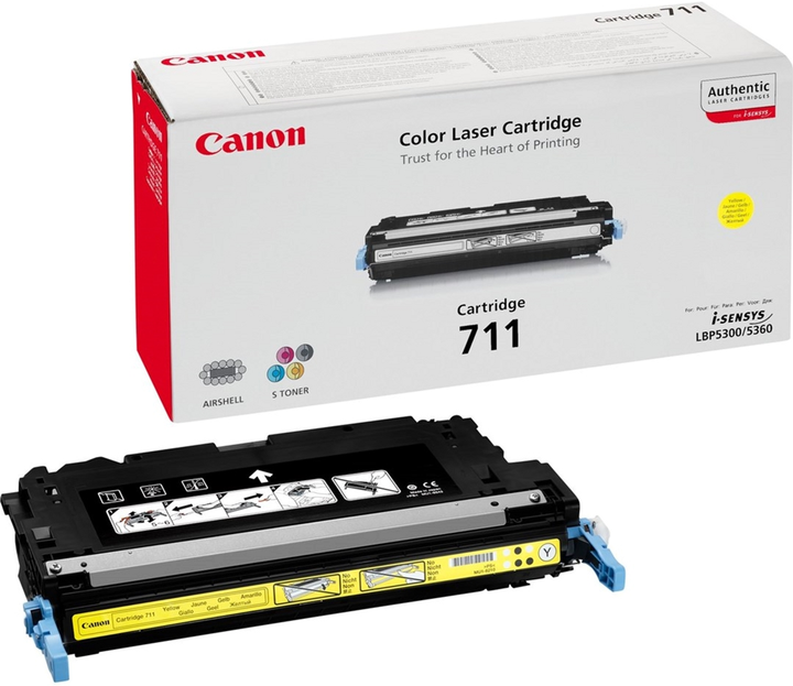 Toner Canon CRG-711 1657B002 Yellow - obraz 1