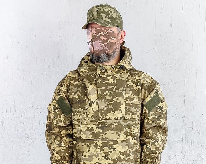 Куртка парка анорак військова форма бавовна 100% камуфляж піксель ЗСУ МM14 44-46, зріст 3/4 - зображення 2