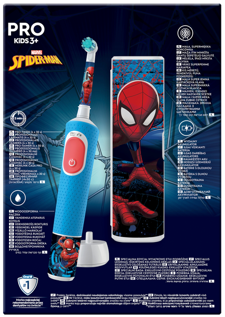 Дитяча електрична зубна щітка Oral-B Pro D103 Kids Spiderman + Футляр (8006540773567) - зображення 3