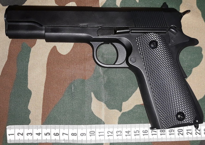 Страйкбольный Пистолет металлический на пульках CYMA ZM19 Кольт металл и пластик Чёрный - изображение 2