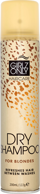 Suchy Szampon Girlz Only do jasnych włosów Dry Shampoo For Blondes 200 ml (5021320103306) - obraz 1
