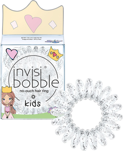 Гумка-браслет для волосся Invisibobble Kids Princess Sparkie 3 шт (4260285377013) - зображення 1